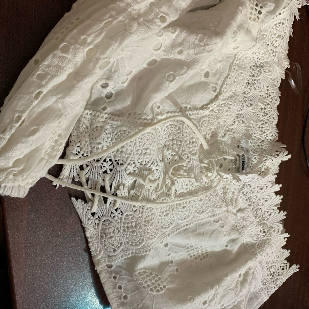 Fashion nova lacy off the shoulder crop top